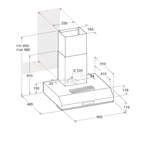 Вытяжка HOTPOINT-ARISTON 7h sl 6 p wh ru/ha