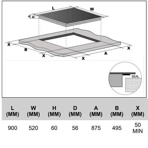 Варочная поверхность BERTAZZONI P905I2M30NVS