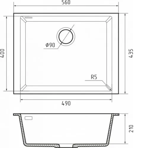 Кухонная мойка RIVELATO STRIA 5649 Sabbia