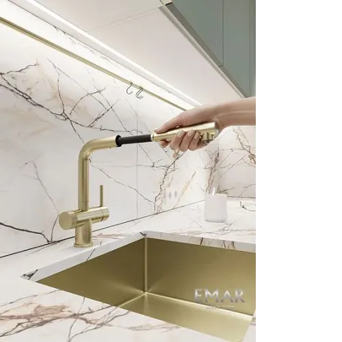 Смеситель EMAR ЕС-7026 Matt Gold