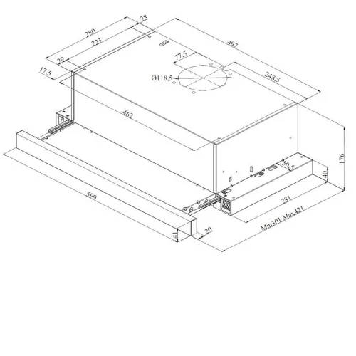 Вытяжка KORTING KHP 6704 GN