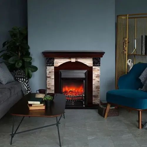 Камин REALFLAME DUBLIN LUX STD/EUG DN и Fobus BL (LUX)