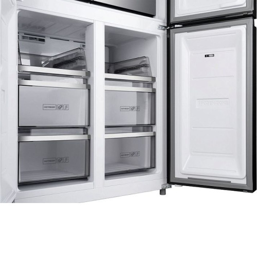Холодильник WEISSGAUFF WCD 590 NoFrost Inverter Premium EcoFresh Black Glass