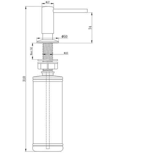 Дозатор PAULMARK Decus D004-GR