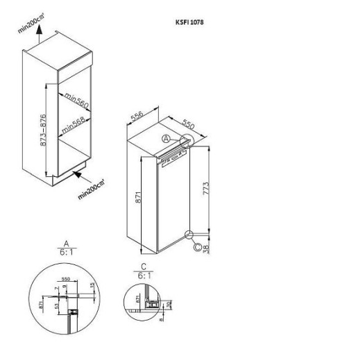 Морозильная камера KORTING KSFI 1078