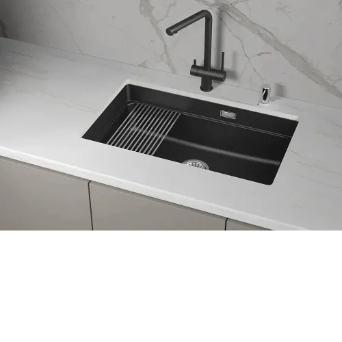 Кухонная мойка GRANULA KS-7303iU шварц