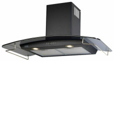 Вытяжка KRONASTEEL Skarlett 600 BK/dark glass/gold 5P с рейлингом
