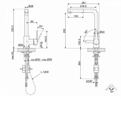 Смеситель SMEG MID1MN