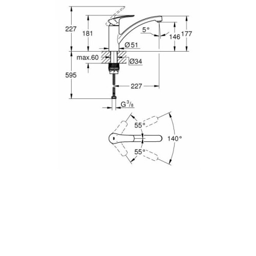 Смеситель GROHE Eurosmart 33281DC3