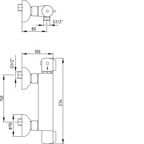 Смеситель E.C.A. Thermostatic 102102341EX