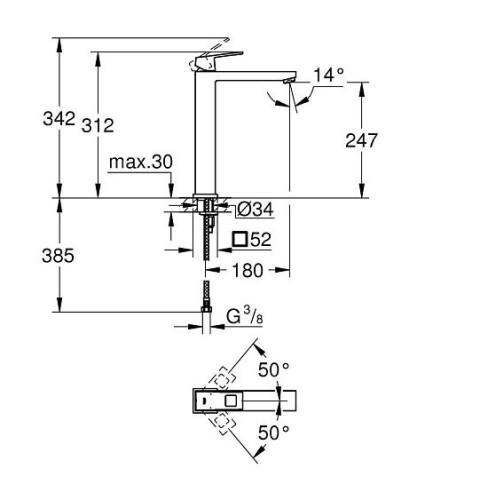 Смеситель GROHE Eurocube 23406000