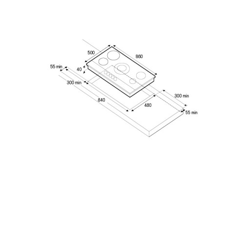 Варочная поверхность BERTAZZONI P9101D9X/19