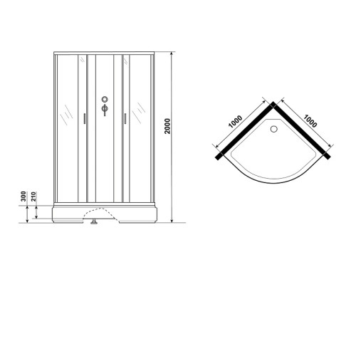 Душевая кабина NIAGARA NG-6702-14BKG