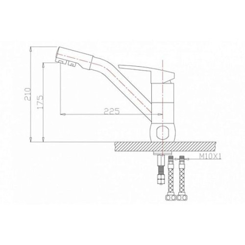 Смеситель ZORG ZR 400 KF-47-BR