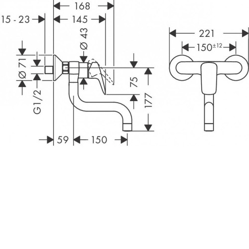 Смеситель HANSGROHE Logis 71836000 хром