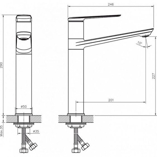 Смеситель RUSH Bering BE5535-22