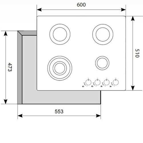 Газовая панель AKPO PGA 604 RGC-T BL
