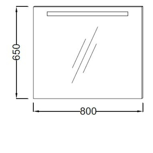 Зеркало JACOB DELAFON Parallel EB1413-NF 80х65 см