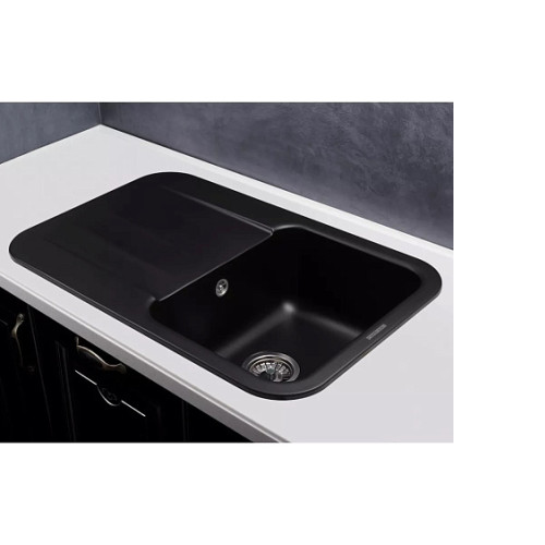 Кухонная мойка KUPPERSBERG LIRA 1B1D BLACK METALLIC