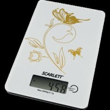 Кухонные весы SCARLETT sc - 1212 (белый с золотом)
