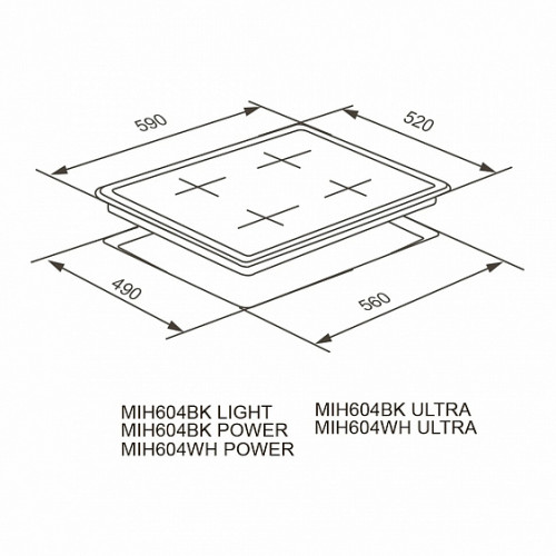 Варочная поверхность MEFERI MIH604BK MATT ULTRA
