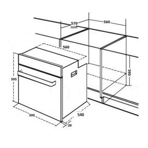 Духовой шкаф MONSHER MOE 6061 White