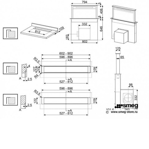 Вытяжка SMEG KDD90CNE