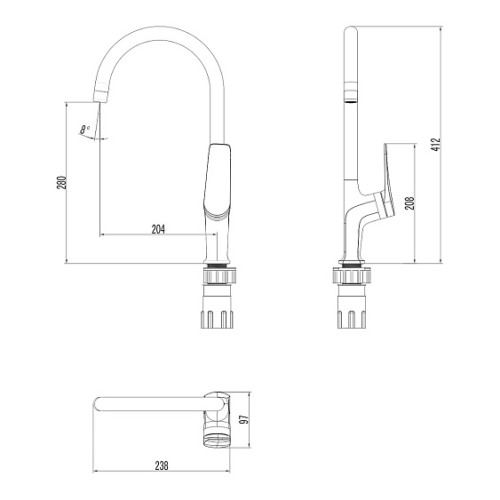 Смеситель LEMARK LM3705BLR