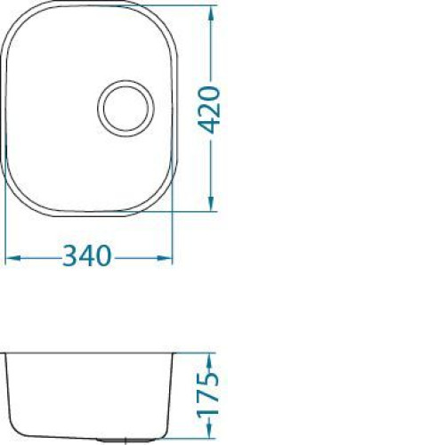 Кухонная мойка ALVEUS Variant 10 SAT-90 слив вдоль короткой стороны (в комплекте с сифоном)