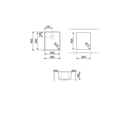 Кухонная мойка SMEG VSTR34BRX