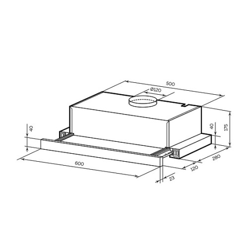 Вытяжка HOLBERG MIRAGE 600W