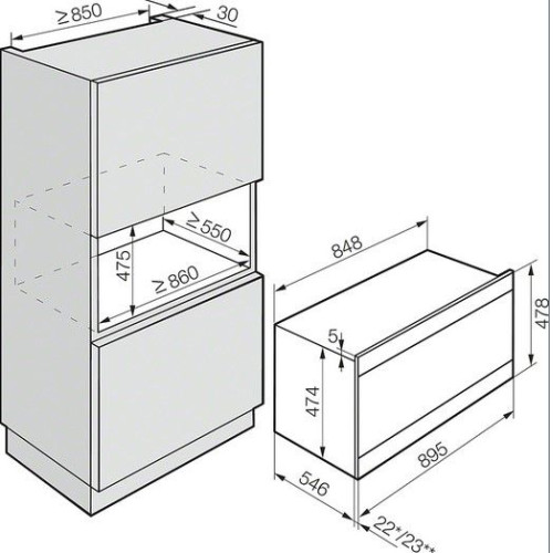 Духовой шкаф MIELE h 5981 bp (ice) алюминий