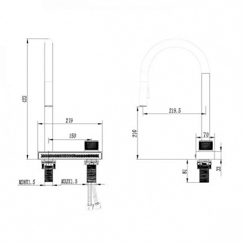 Смеситель ABBER Wasser Kreis AF8114B черный матовый