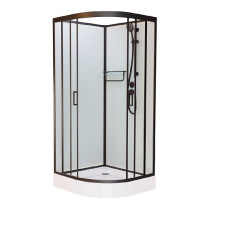 Душевая кабина FRANK F420 Black низкий поддон без крыши