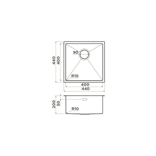 Кухонная мойка OMOIKIRI Taki 44-U/IF-GB (4997017)