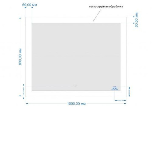Зеркало CERSANIT Design KN-LU-LED030*100-d-Os
