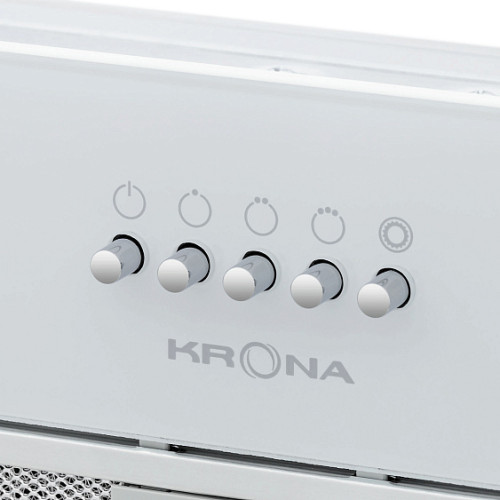 Вытяжка KRONA KATE 600 GLASS WHITE PB