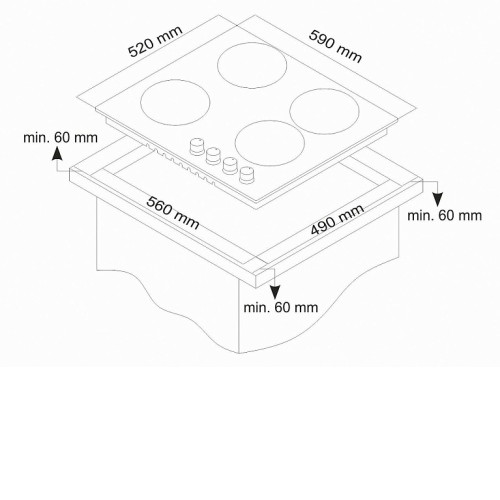 Варочная панель Monsher MKFC 60400W01