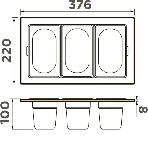 Контейнер OMOIKIRI DC-04-3-GB (4999088)