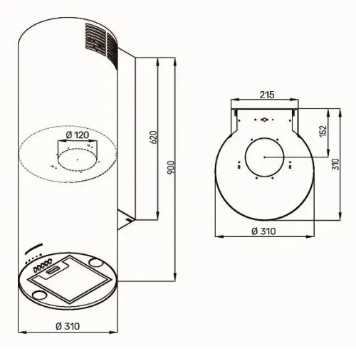 Вытяжка KUPPERSBERG WL-TUBA 30 B