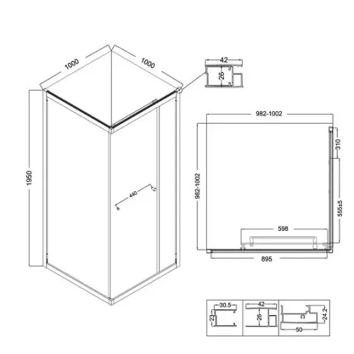Душевое ограждение NIAGARA NG-6835-34ВLACK