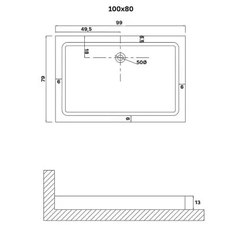 Душевой поддон NIAGARA NG-P1080-14Q