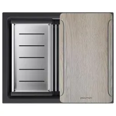 Кухонная мойка PAULMARK LUMI-MULTI SINK LU-MULTI 55-BLM