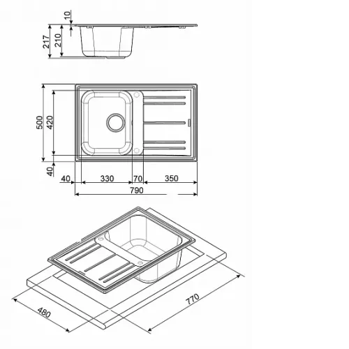 Мойка SMEG LZ791P