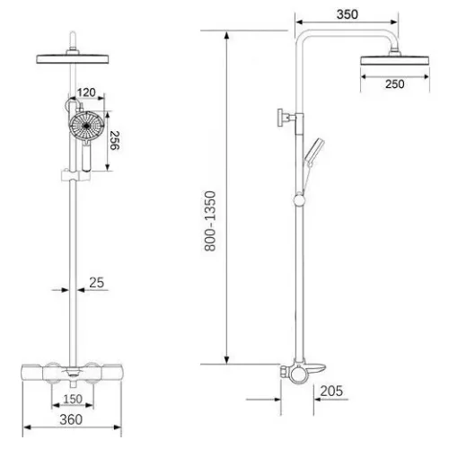 Душевая система OULIN OL-HT-2318