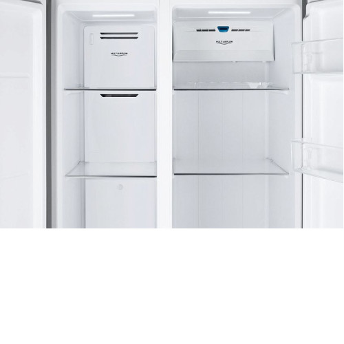 Холодильник WEISSGAUFF WSBS 600 NoFrost Inverter Inox Glass