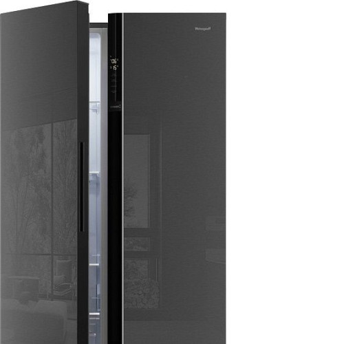 Холодильник WEISSGAUFF WSBS 600 NoFrost Inverter Inox Glass