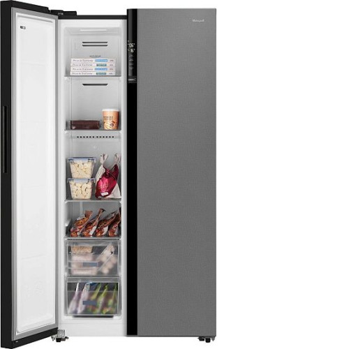 Холодильник WEISSGAUFF WSBS 600 NoFrost Inverter Bru Steel Glass