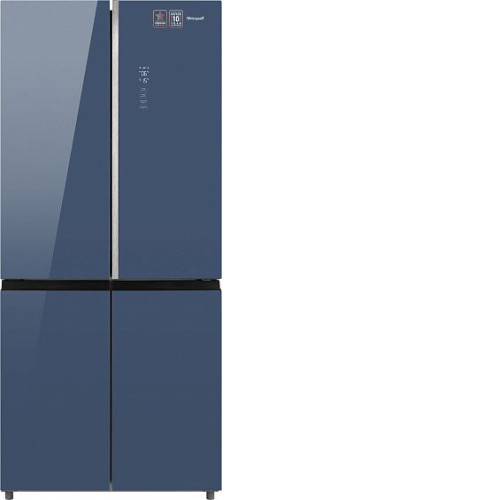 Холодильник WEISSGAUFF WCD 590 NoFrost Inverter Premium EcoFresh Blue Glass