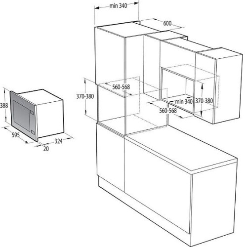Микроволновая печь GORENJE BMX201AG1BG